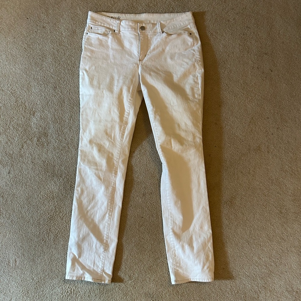 Ann Taylor White Stretch Jeans
